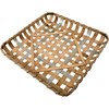 Metal Detail Basket - Wood, Metal, Jute