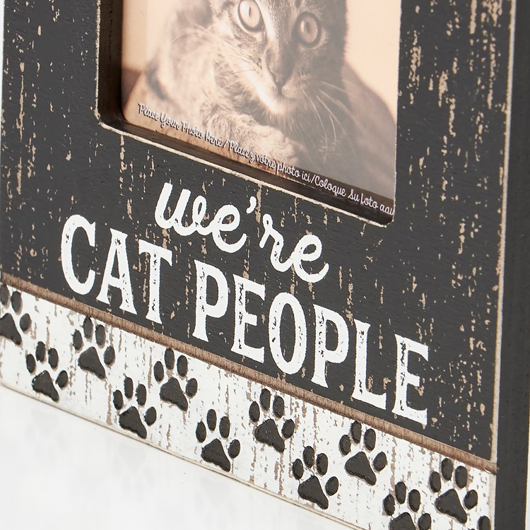 We're Cat People Mini Frame - Wood, Plastic, Wire, Magnet