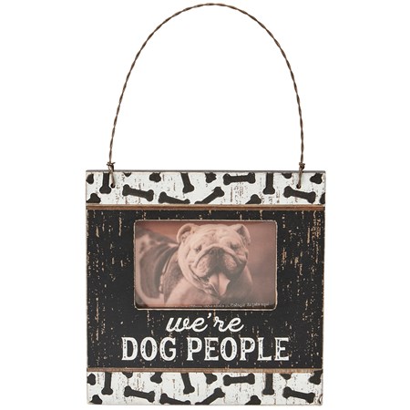 We're Dog People Mini Frame - Wood, Plastic, Wire, Magnet
