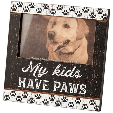 My Kids Have Paws Photo Frame - Wood, Glass, Metal