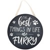 Best Things In Life Hanging Decor - Wood, Cotton