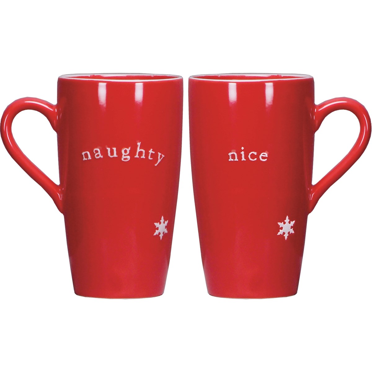 Naughty Or Nice Latte Mug - Stoneware