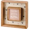 Inset Box Sign - I Love That You're My Mom - 8" x 8" x 1.75" - Wood, Glitter