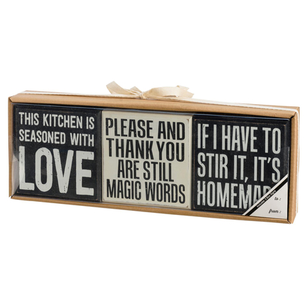 Panneau Box Sign de Primitives by Kathy - Règles de cuisine