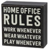 Home Office Box Sign Set - Wood