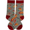 Life Happens Pizza Helps Box Sign And Sock Set - Wood, Cotton, Nylon, Spandex