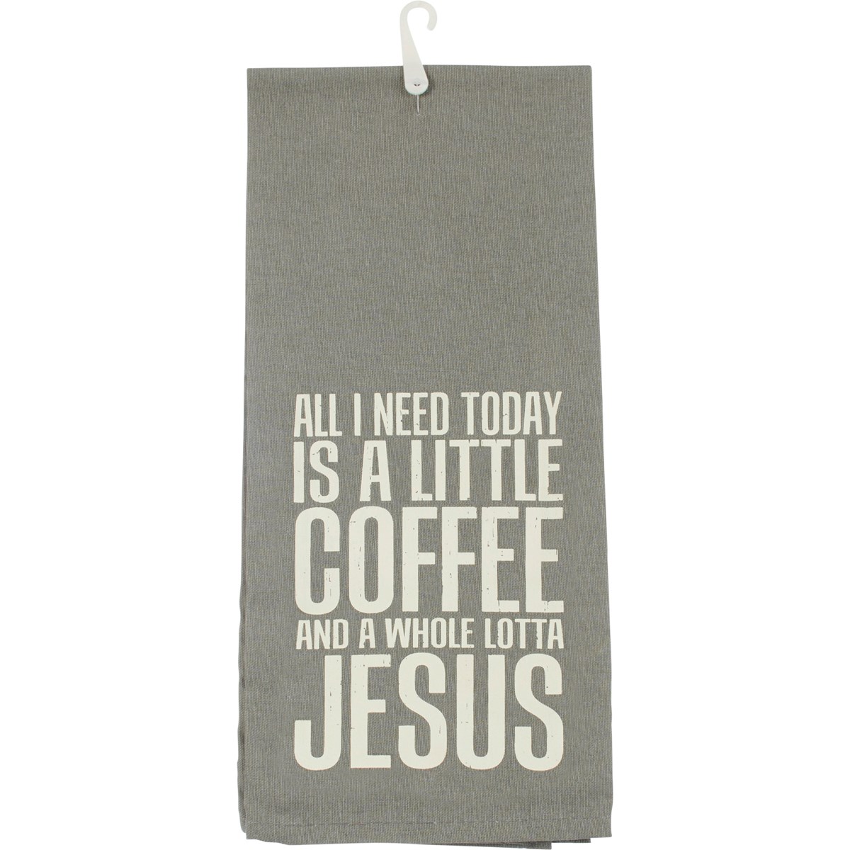 Coffee And Jesus Box Sign And Towel Set - Wood, Cotton