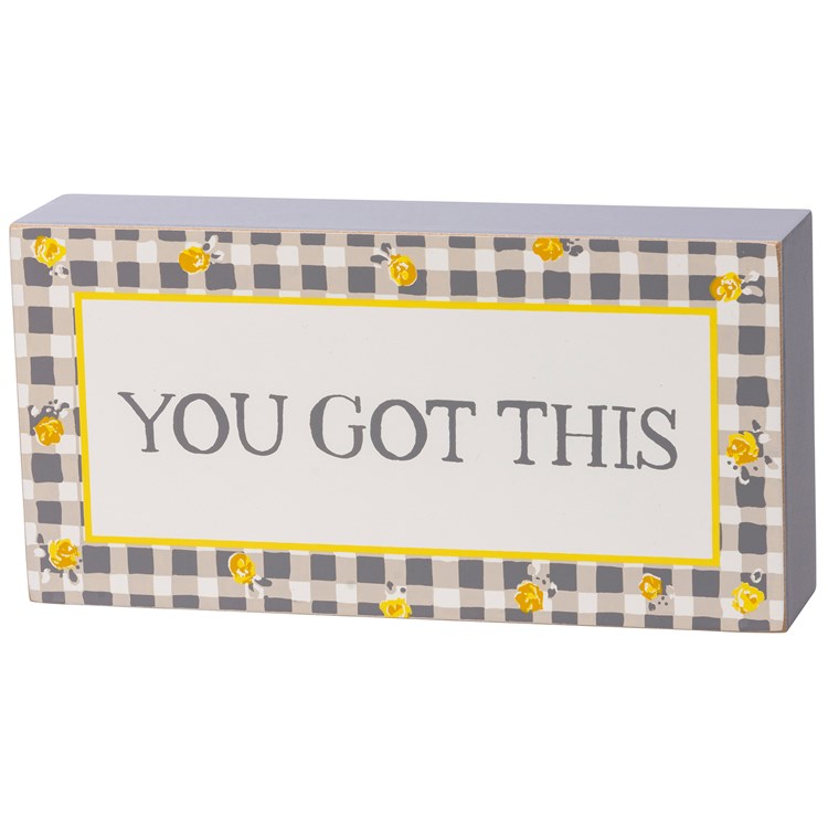 You Got This Watercolor Box Sign - Wood
