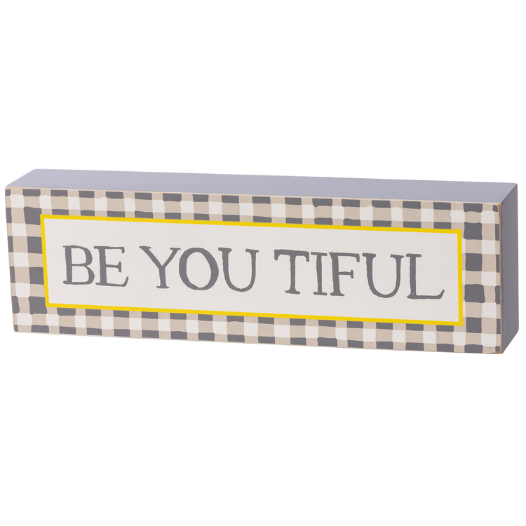 Be You Tiful Box Sign - Wood