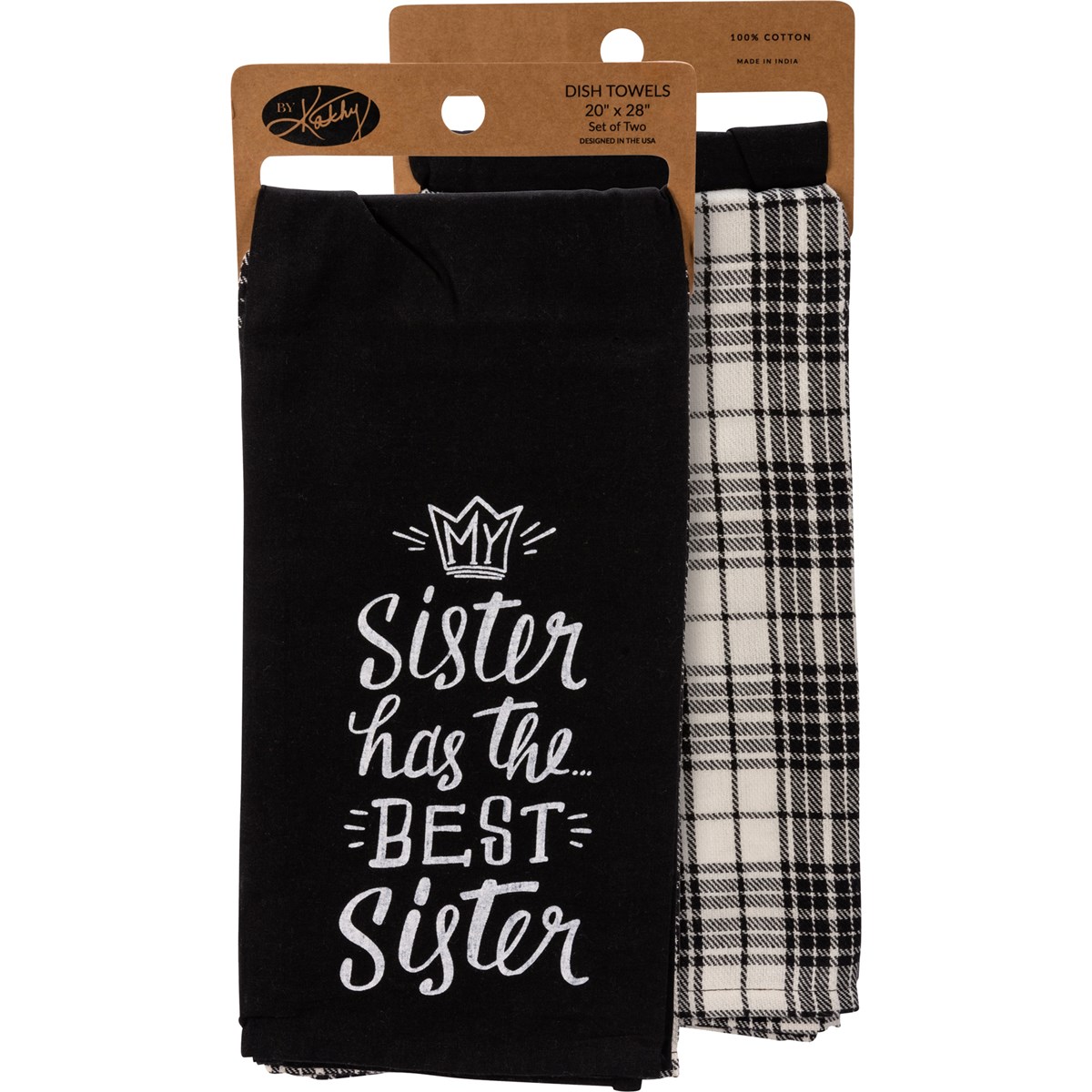 Best Sister Kitchen Towel Set - Cotton