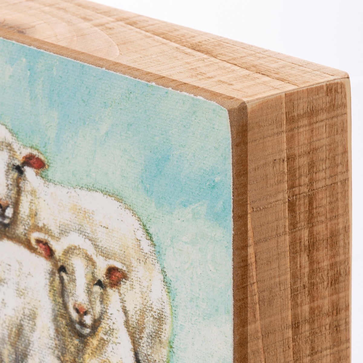 Sheep Duo Box Sign - Wood, Paper