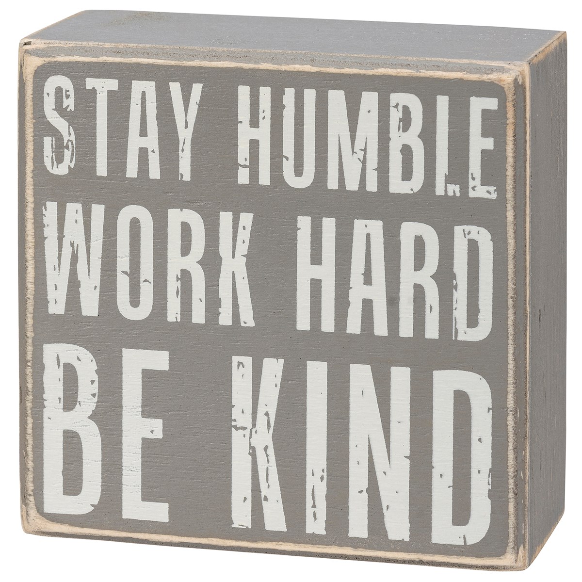 Stay Humble Box Sign Set - Wood