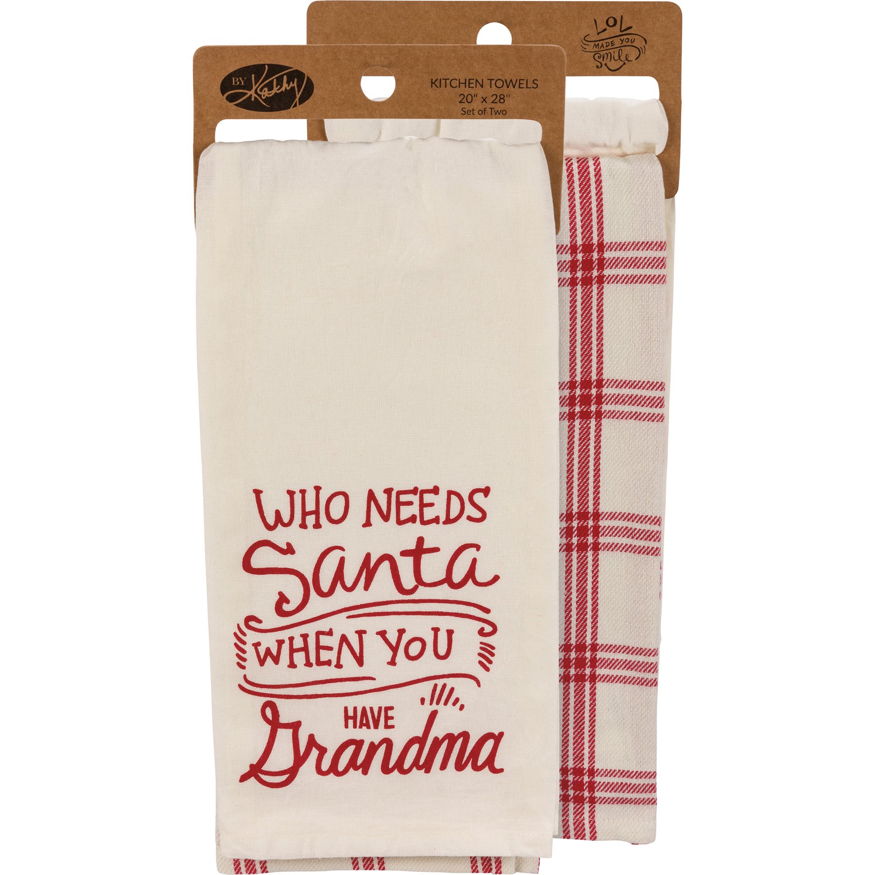 Santa When You Have Grandma Kitchen Towel Set Primitives By Kathy