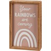 Inset Box Sign - Rainbows - 5" x 8" x 1.75" - Wood, Metal