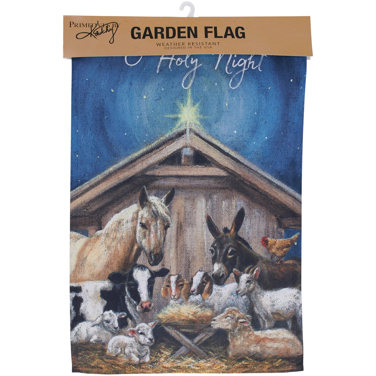 O Holy Night Garden Flag - Polyester