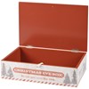 Vintage Christmas Eve Giving Box - Wood, Paper, Metal, Cotton