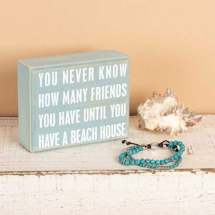 Box Sign - Until You Have A Beach House - 5" x 4" x 1.75" - Wood