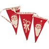 Santa And Candy Canes with Bell Pennant Banner - Cotton