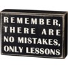No Mistakes Box Sign - Wood