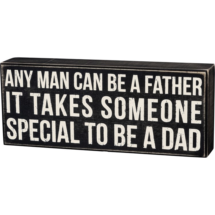 Box Sign - Any Man Can - 10" x 4" x 1.75" - Wood
