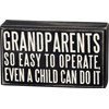 Grandparents Box Sign - Wood