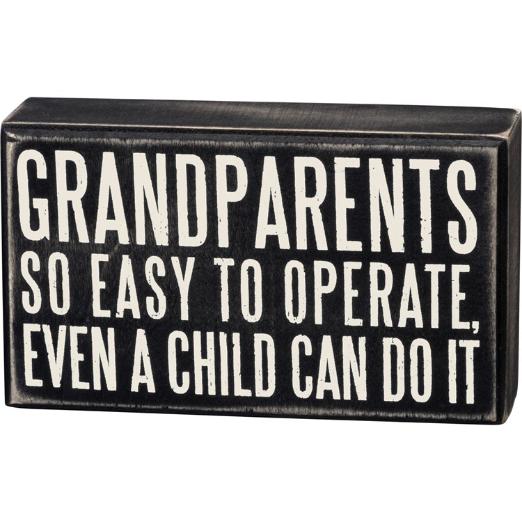 Grandparents Box Sign - Wood
