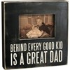 Box Frame - Great Dad - 10" x 10" x 2", Fits 6" x 4" Photo - Wood, Glass