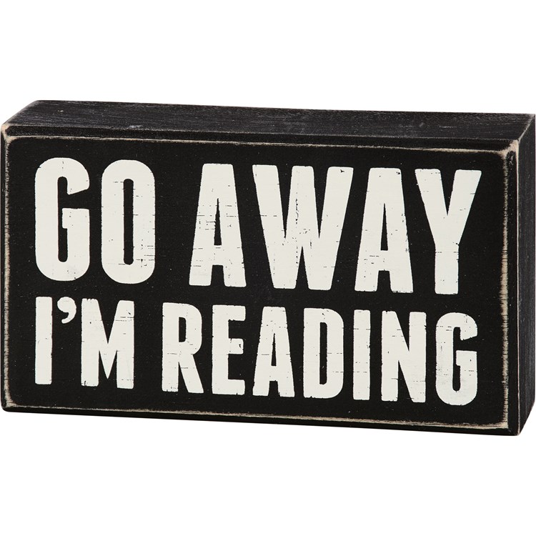 I'm Reading Box Sign - Wood