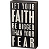 Faith Be Bigger Box Sign - Wood