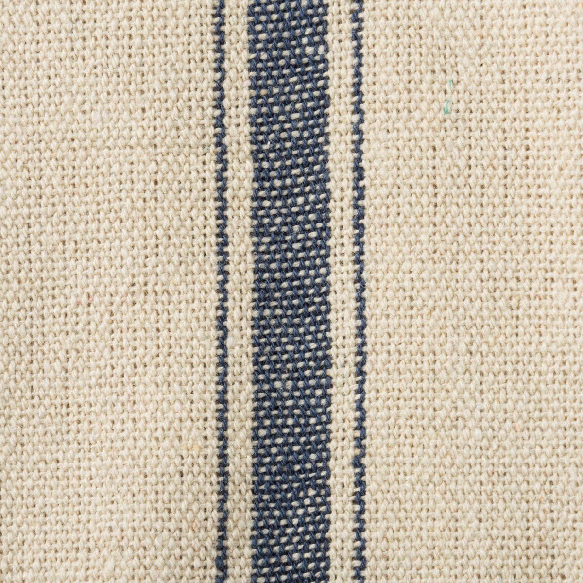 Blue 3 Stripes Cream Fabric - Cotton