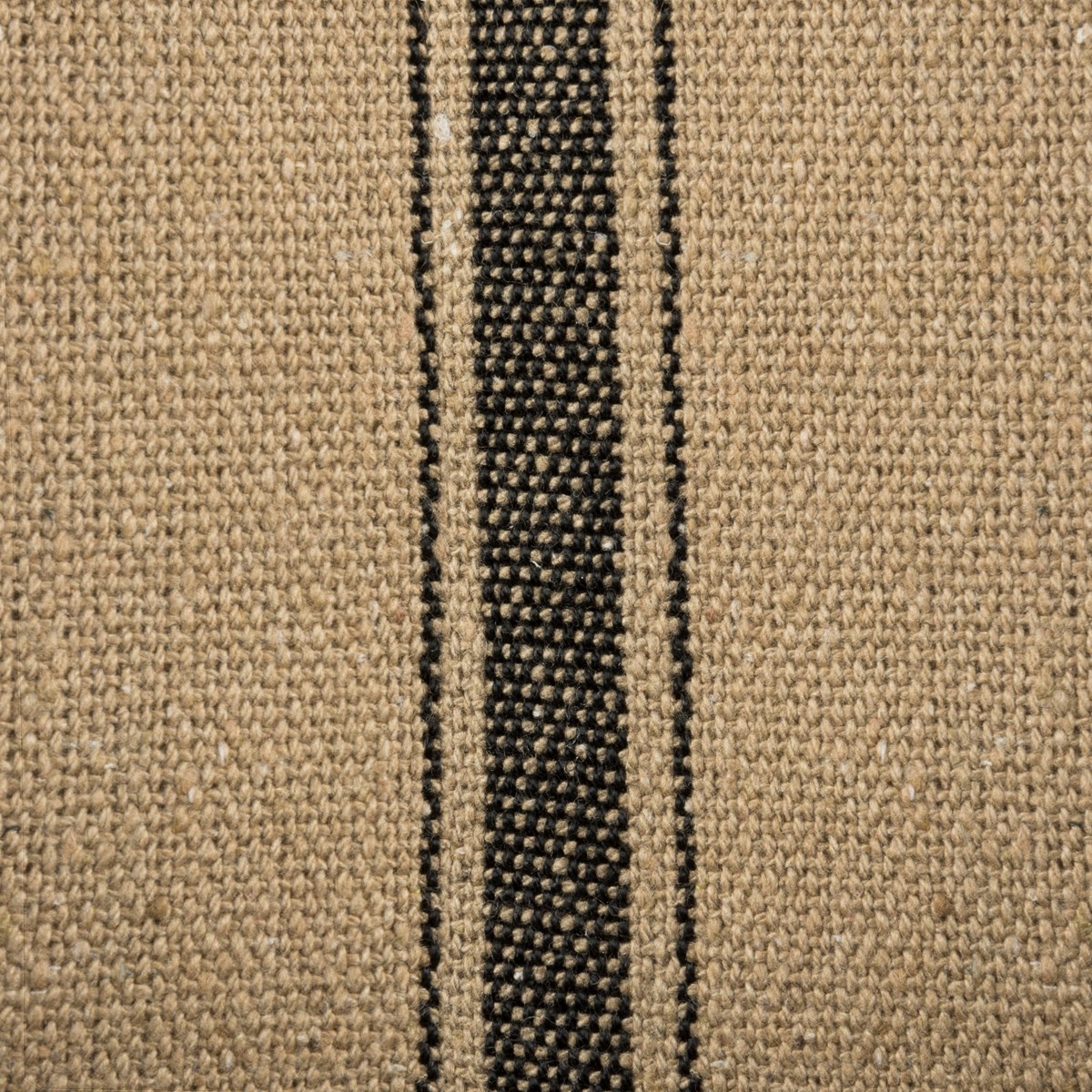 Fabric - Dark, 3 Black Stripes - 54" x 1 Yard - Cotton