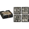 Wine Coaster Set - Wood