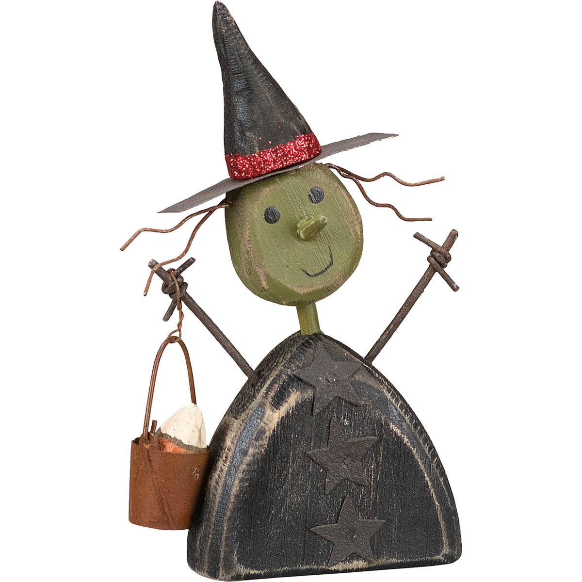 Witch Chunky Sitter - Wood, Metal, Wire, Glitter