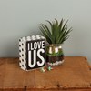 Box Sign - I Love Us - 3" x 4" x 1.75" - Wood, Paper