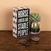 Horse Lovers Box Sign - Wood, Paper