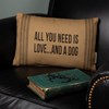 All You Need Is Love And A Dog Pillow - Cotton, Zipper