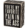 Box Sign - Favorite Pain - 3" x 4" x 1.75" - Wood