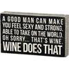 Wine Does That Box Sign - Wood, Paper