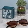 Box Sign - Flip To My Flop - 3" x 3" x 1.75" - Wood