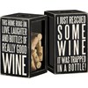 Bottle Of Really Good Wine Cork Holder - Wood, Glass