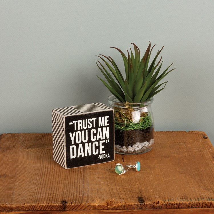 You Can Dance Box Sign - Wood, Paper