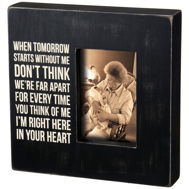 Box Frame - In Your Heart - 10" x 10" x 2", Fits 4" x 6" Photo - Wood, Glass
