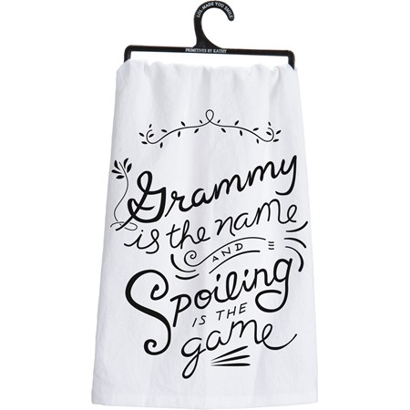 Kitchen Towel - Grammy Is The Name Spoiling - 28" x 28" - Cotton