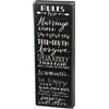 Rules For Marriage Box Sign - Wood