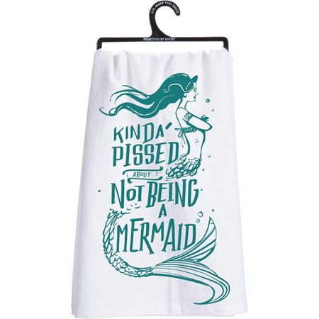 Kitchen Towel - About Not Being A Mermaid - 28" x 28" - Cotton