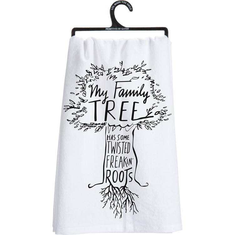 Family Tree Has Some Twisted Roots Kitchen Towel - Cotton