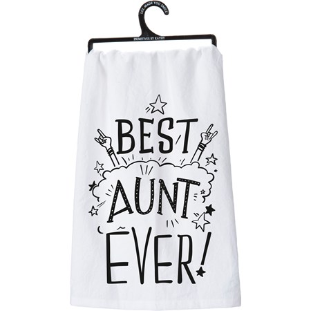 Kitchen Towel - Best Aunt Ever - 28" x 28" - Cotton