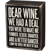 Dear Wine Box Sign - Wood