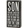 Son You Are Box Sign - Wood