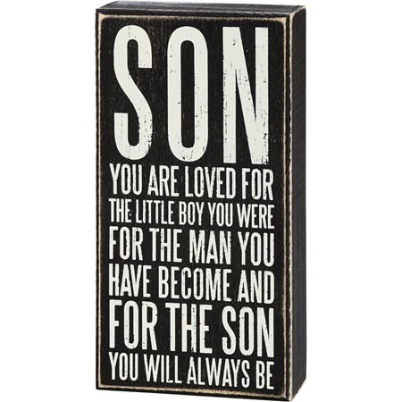 Box Sign - Son You Are - 4" x 8" x 1.75" - Wood